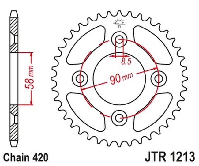 Steel Rear Sprocket - 37 Tooth 420 - Image 3