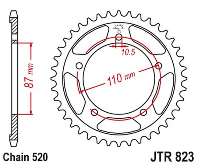 Steel Rear Sprocket - 39 Tooth 520 - Image 3