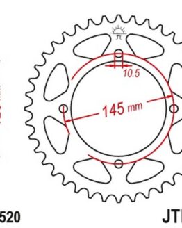 Steel Rear Sprocket - 42 Tooth 520