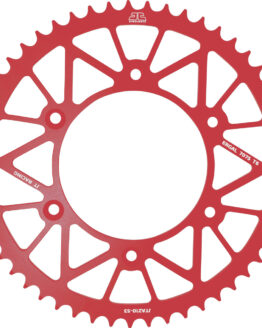 Red Aluminum Rear Sprocket - 53 Tooth 520