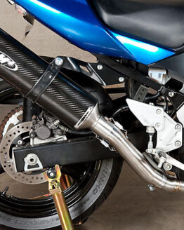 Race Mount Carbon Fiber Full Exhaust w/ Stainless Tubing