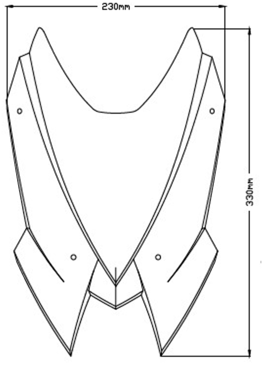 Naked New Gen Sport Windscreen - Dark Smoke - Image 3