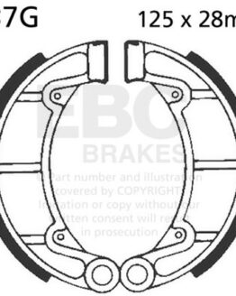 125 x 28 mm Organic Brake Shoes For Montesa Cota Front "Black" Hubs