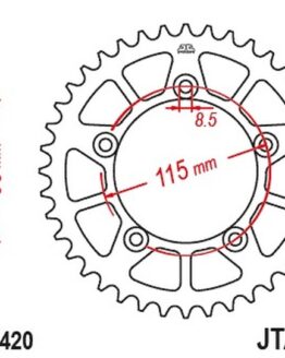 Black Aluminum Rear Sprocket 50T 420 Pitch Fits Husqvarna/KTM