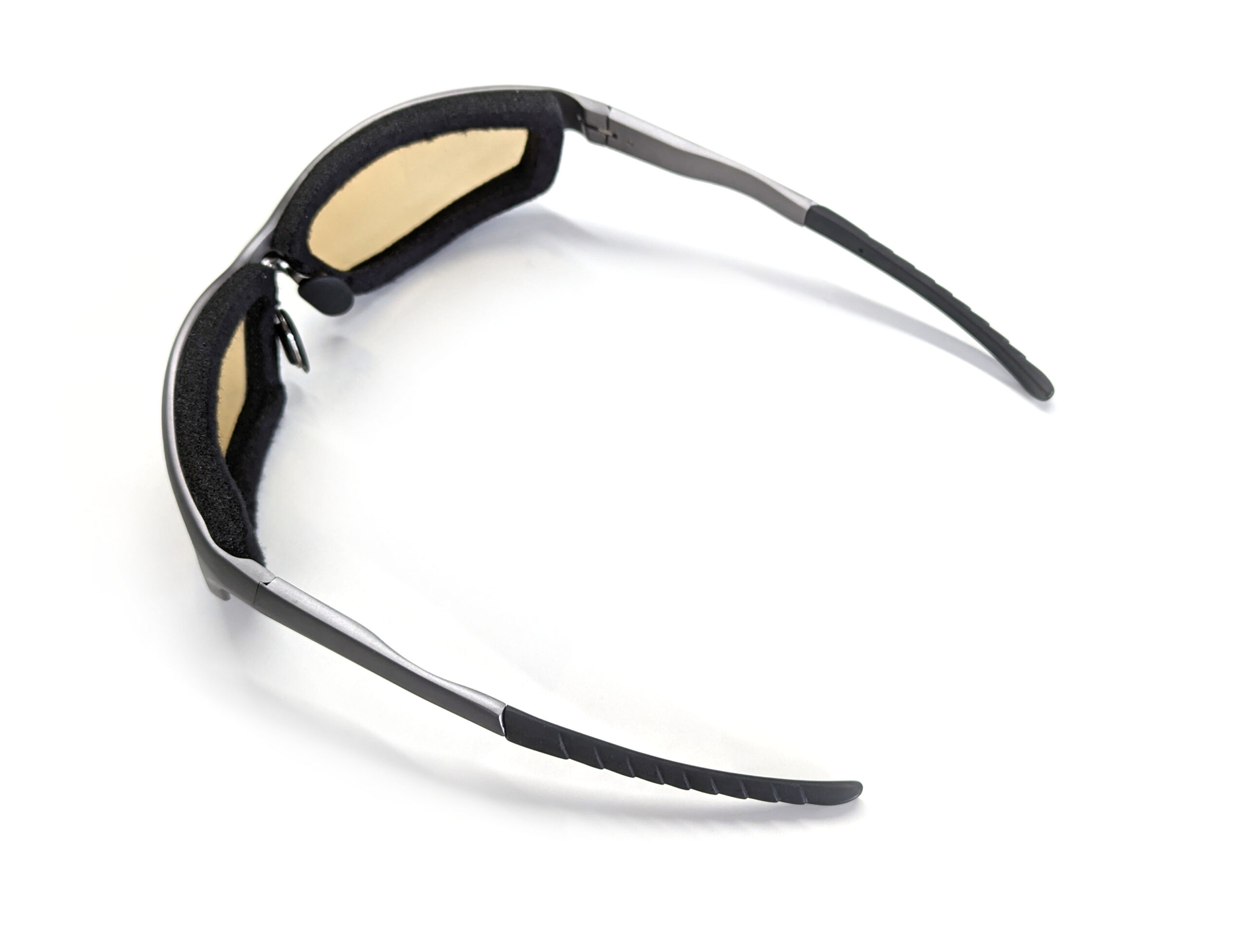 M4 Riding Glasses, Gray Metal Frame w/ Light Adjusting Anti-Fog Lens & Foam Pad - Image 7