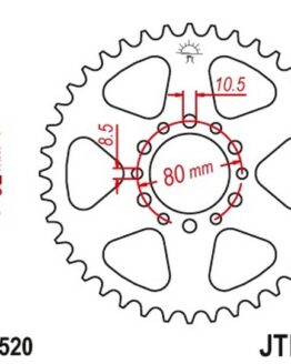Steel Rear Sprocket - 43 Teeth