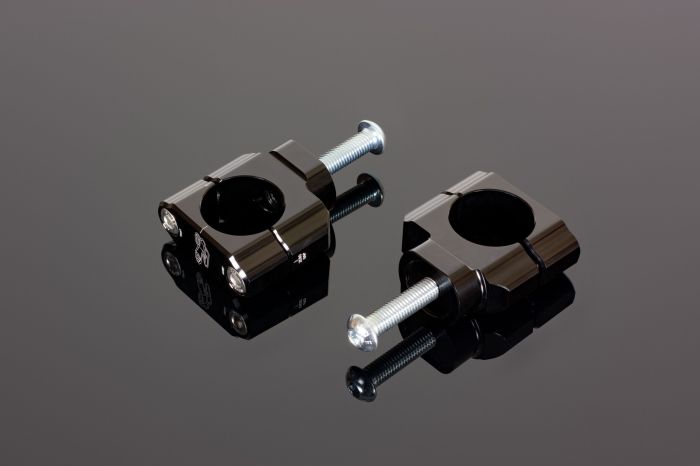 Renthal 28.6mm No Offset Handlebar Clamps Black Pair - Image 4