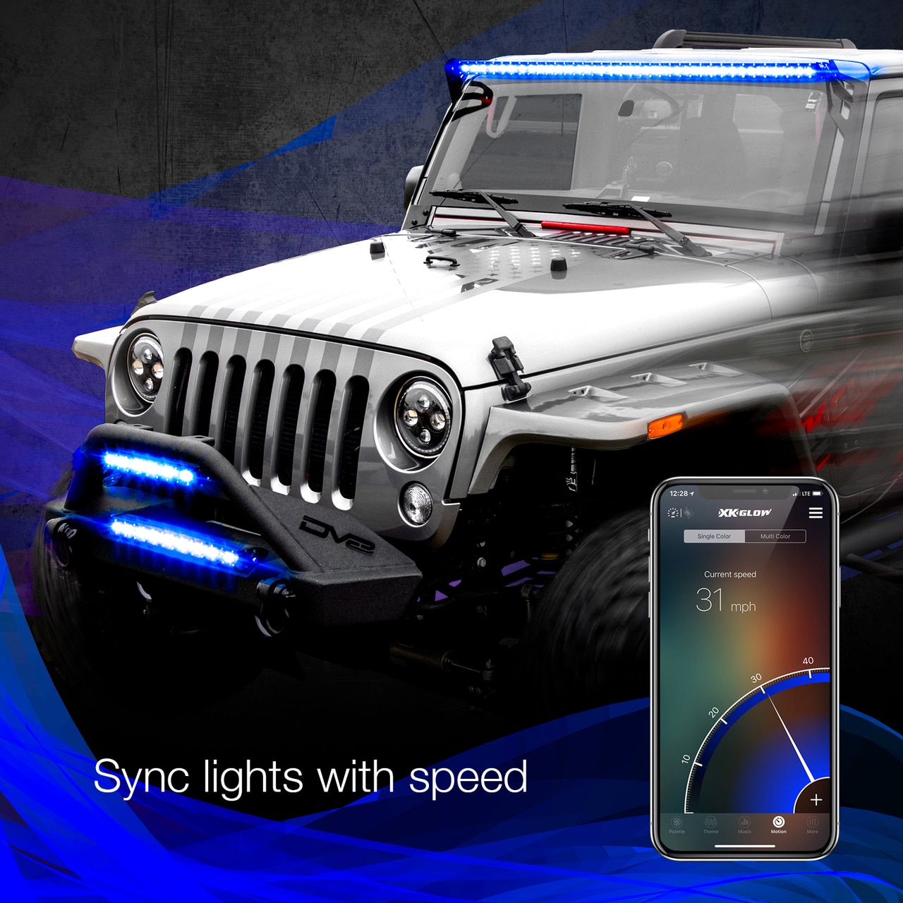 32" Multi-Color XKChrome RGBW LED Light Bar w/Bluetooth - Image 8