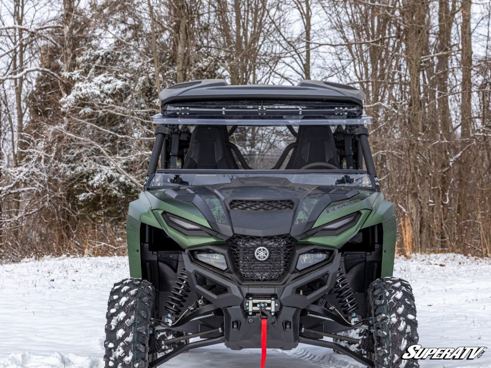 SuperATV Flip Windshield Clear Polycarbonate For Yamaha Wolverine RMAX4 - Image 5