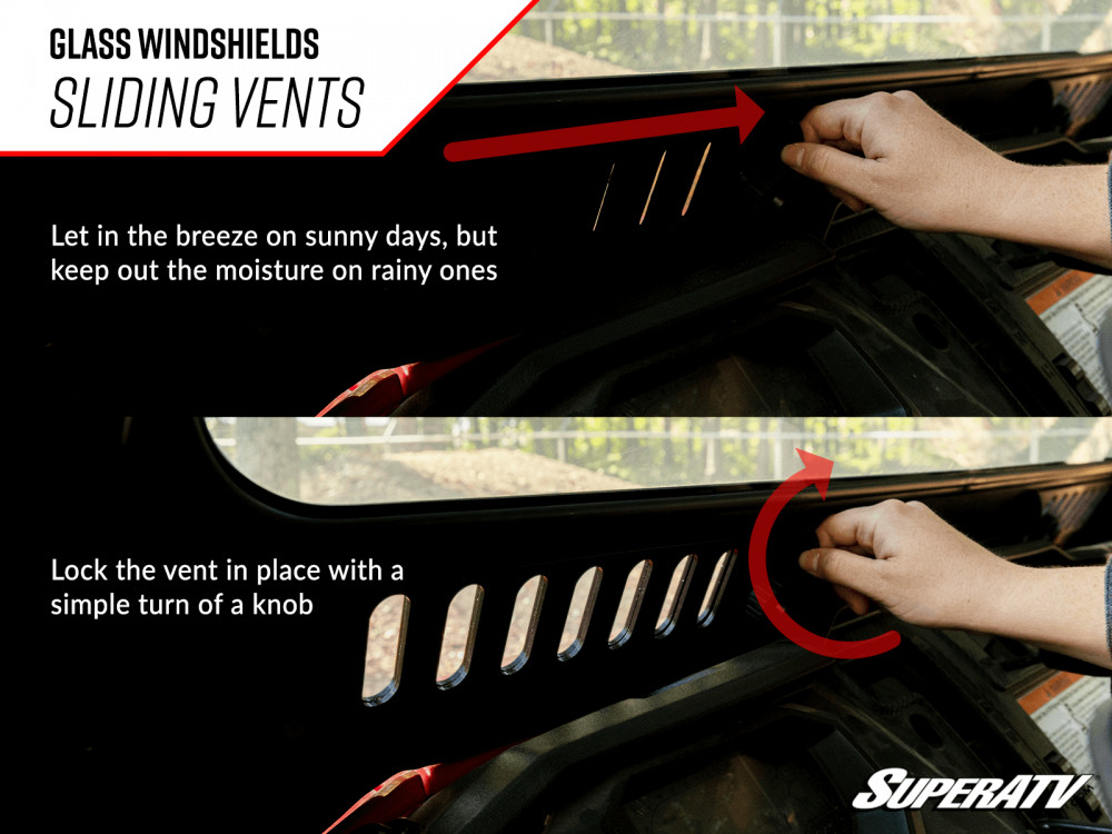 SuperATV Glass Windshield Clear Fits 2019-2021 Honda Talon 1000 - Image 8