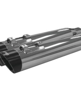 Comp-S Chrome Slip On Exhaust Black Slash Cap