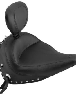 Wide Concho Skirt Studded Solo Seat w/Backrest