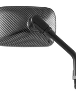 BikeMaster Universal Mini Carbon Fiber Look Mirror 10mm Mount