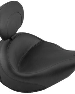 Plain Vinyl Solo Seat Black Foam w/Backrest