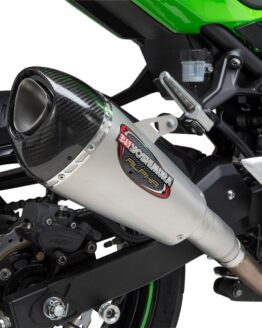 Yoshimura R77 Carbon Fiber Slip-On Exhaust Silver Fits Kawasaki Ninja 400 Z400
