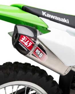 Yoshimura RS9 Works Finish Full Exhaust Silver Fits 11-21 Kawasaki KLX140